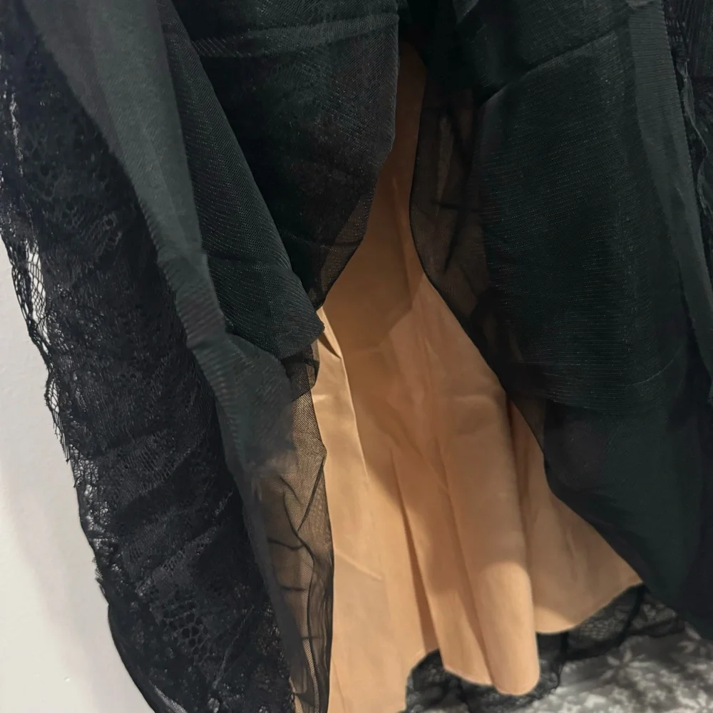 NWT City Chic Sexy Ruffle Maxi Dress Black L/20 Evening Party Romantic Lace - Picture 6 of 13